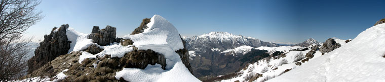 Sui Canti innevati di Valle Imagna passaggio a rischio slavina - 17 marzo 09